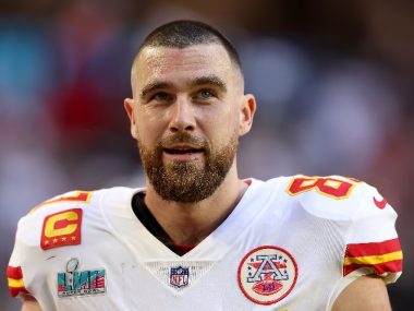 Travis Kelce Reacts to Taylor Swift's Fans Wearing His Jersey to Eras Tour Concerts