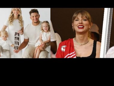 Taylor Swift Reacts to Brittany Mahomes Baby Number 3 Announcement.