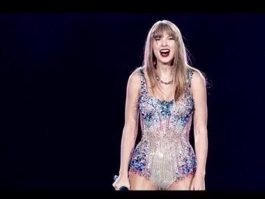 Taylor Swift laughs off on-stage mishap during Eras Tour