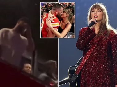 Taylor Swift brings Travis Kelce to tears during Amsterdam show