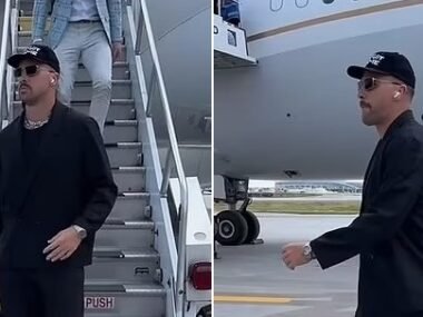 Fans are convinced Travis Kelce's Atlanta travel outfit was a secret nod to girlfriend Taylor Swift