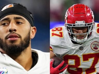 Jessie Bates ready to trash talk Travis Kelce Sunday night using Taylor Swift