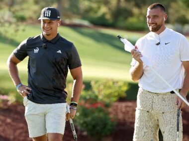 Travis Kelce gifted Patrick Mahomes a pricey golf bag for his 29th birthday