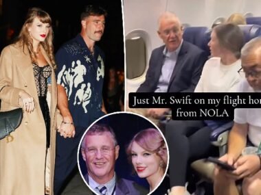 Taylor Swift's dad spills beans on Travis Kelce, her exes during flight