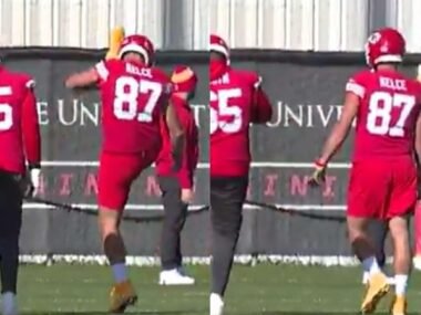 Travis Kelce’s Practice Outfit Has Fans in Disbelief