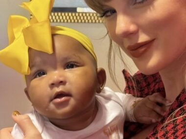 ‘Auntie’ Taylor Swift holds fellow WAG Chariah Gordon’s baby in sweet photo at Chiefs game