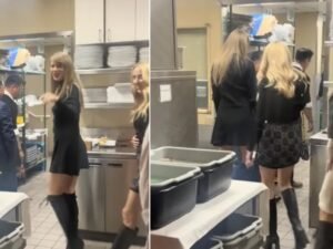 Taylor Swift, Brittany Mahomes sneak out of restaurant kitchen to avoid paps