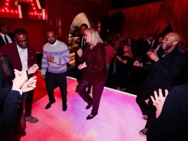 Travis Kelce's Mom Turns Heads With Outfit At Taylor Swift's Party