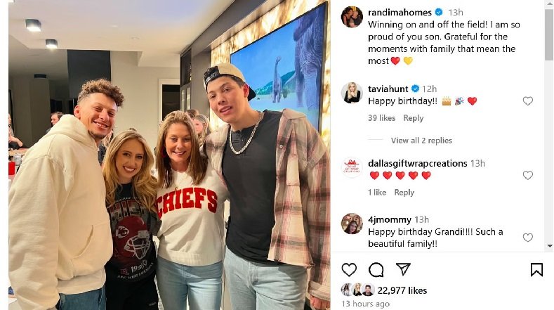 Patrick Mahomes' mother Randi grateful as Chiefs secure playoff win on her 52nd birthday