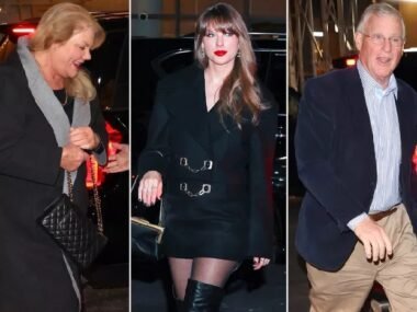 Taylor Swift Wears Black Blazer and Chloé Boots to Dinner With Parents