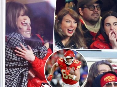 Taylor Swift, Travis Kelce, Caitlin Clark celebrate Chiefs' playoff win in style